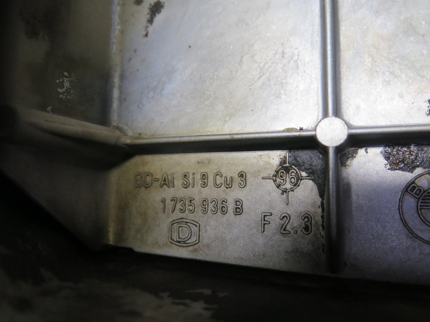 96-99 BMW E36 328iC M52 Engine Lower Oil Pan Oil Dipstick Oil Baffle Set OEM