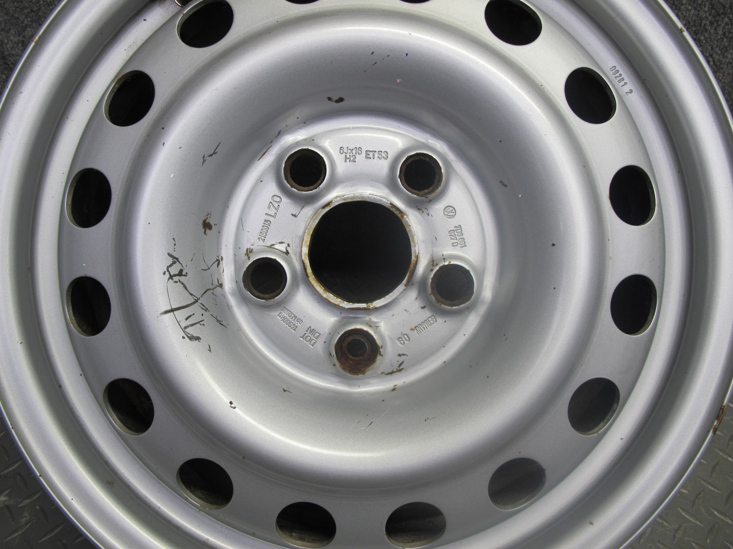 97-03 VW Eurovan T4 Factory R16" Steel Wheel Rim 16x6J ET53 5x112 7D0601027D OEM
