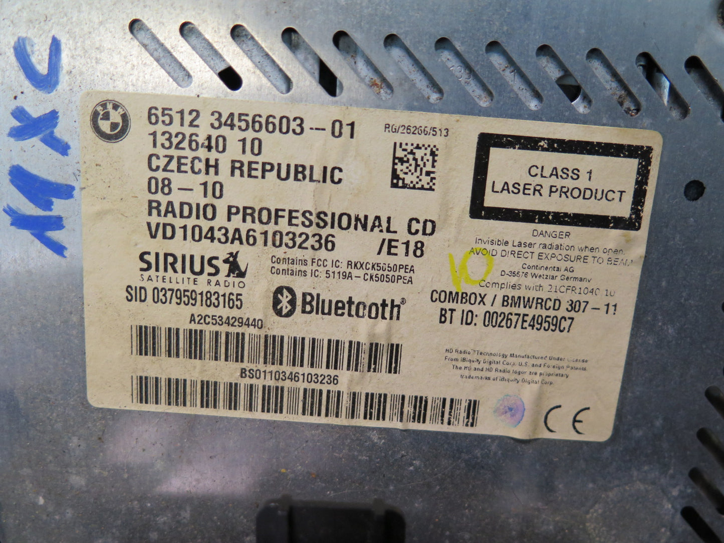 11-15 Mini Cooper R57 Convertible Speedometer w Radio CD Player Receiver OEM