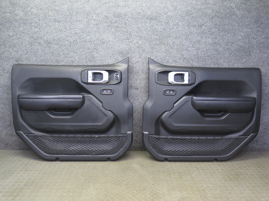 18-23 Jeep Wrangler JL Set of 2 Front Door Interior Trim Panel Cover OEM