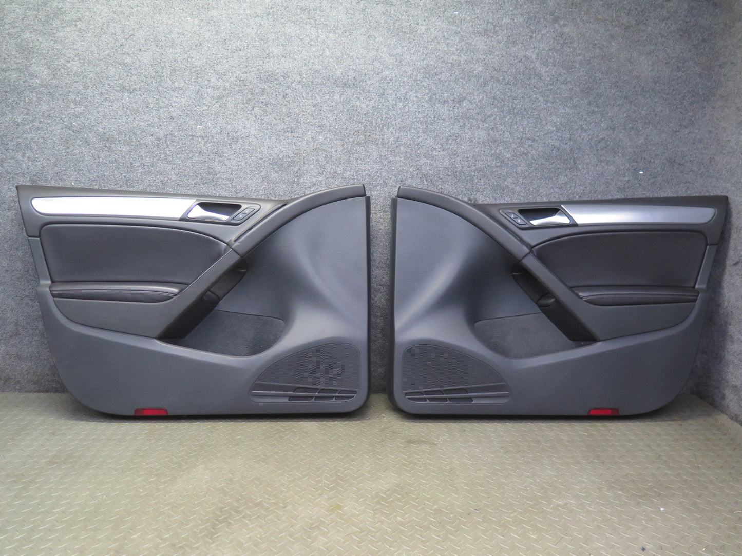 12-13 VW Golf R MK6 4DOOR Front Left & Right Interior Trim Panel Set Black OEM