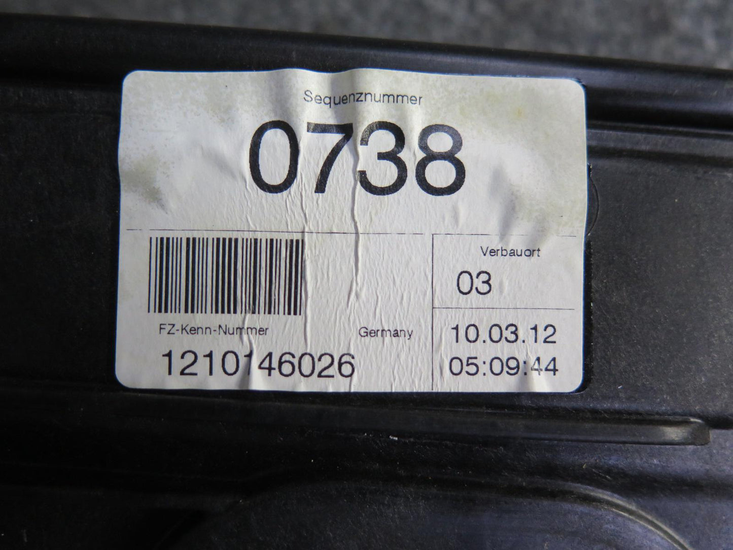 10-14 VW Golf GTI R MK6 4DOOR Front Right Passenger Door Window Regulator OEM