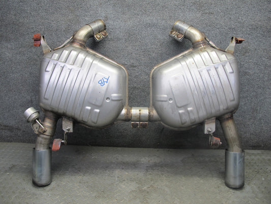 11-13 BMW E92 E93 335i N55 Set of 2 Rear Left & Right Exhaust Muffler w Tips OEM