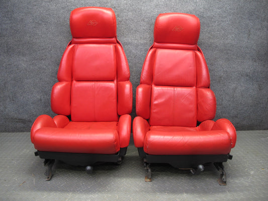 1993 Chevrolet Corvette C4 40TH Anniversary Set of 2 Front Leather Seat RED OEM