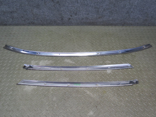 87-92 Toyota Supra MA70L Targa Roof Chrome Window Weatherstrip Guide Set OEM