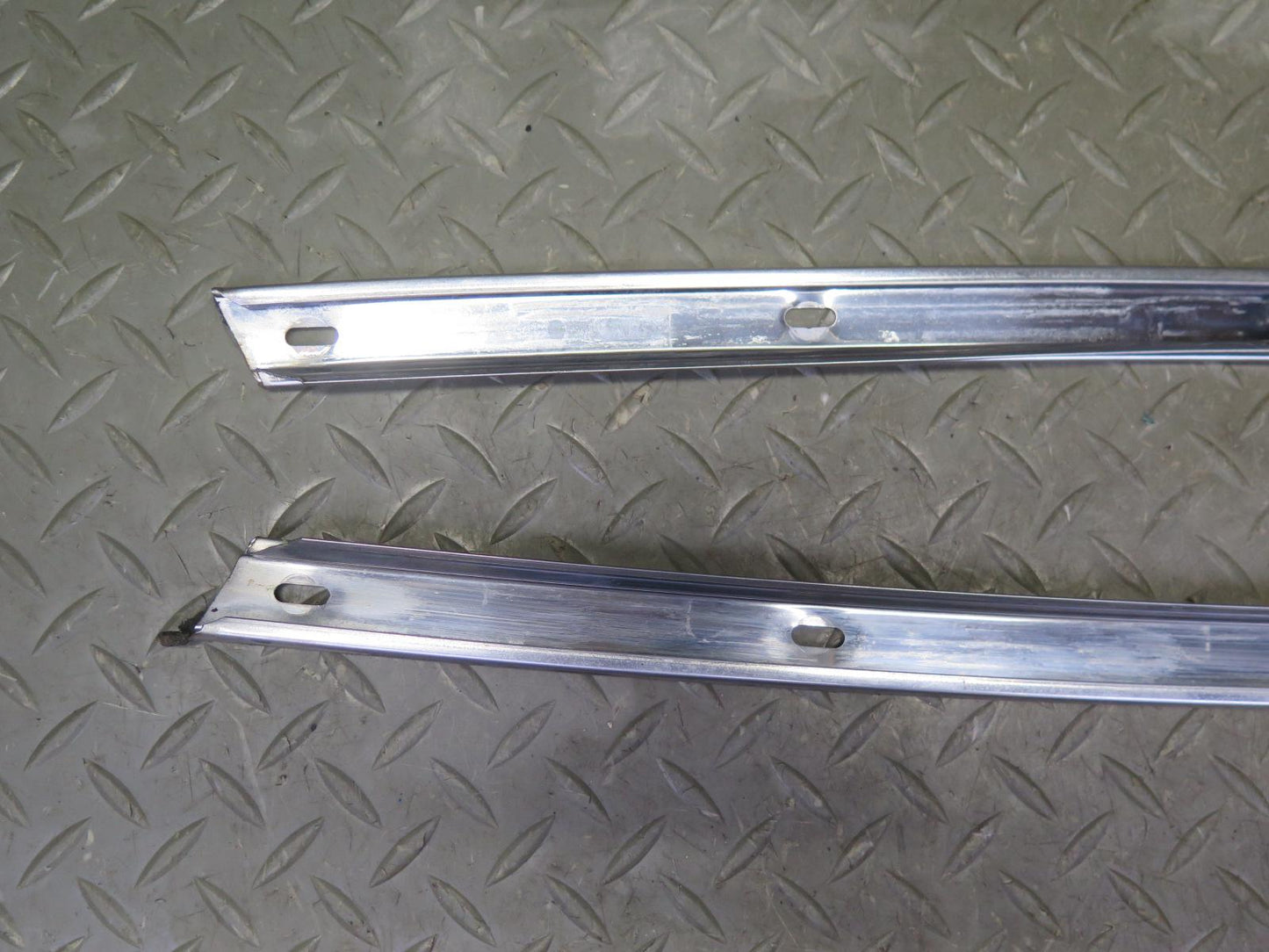 87-92 Toyota Supra MA70L Targa Roof Chrome Window Weatherstrip Guide Set OEM