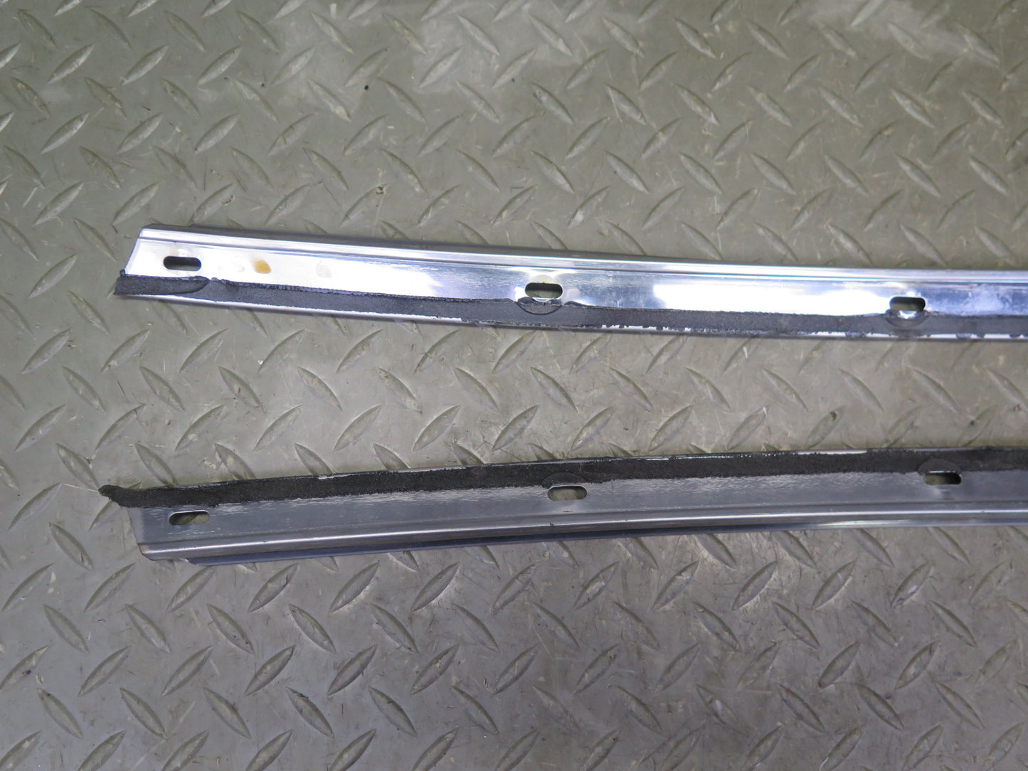 87-92 Toyota Supra MA70L Targa Roof Chrome Window Weatherstrip Guide Set OEM
