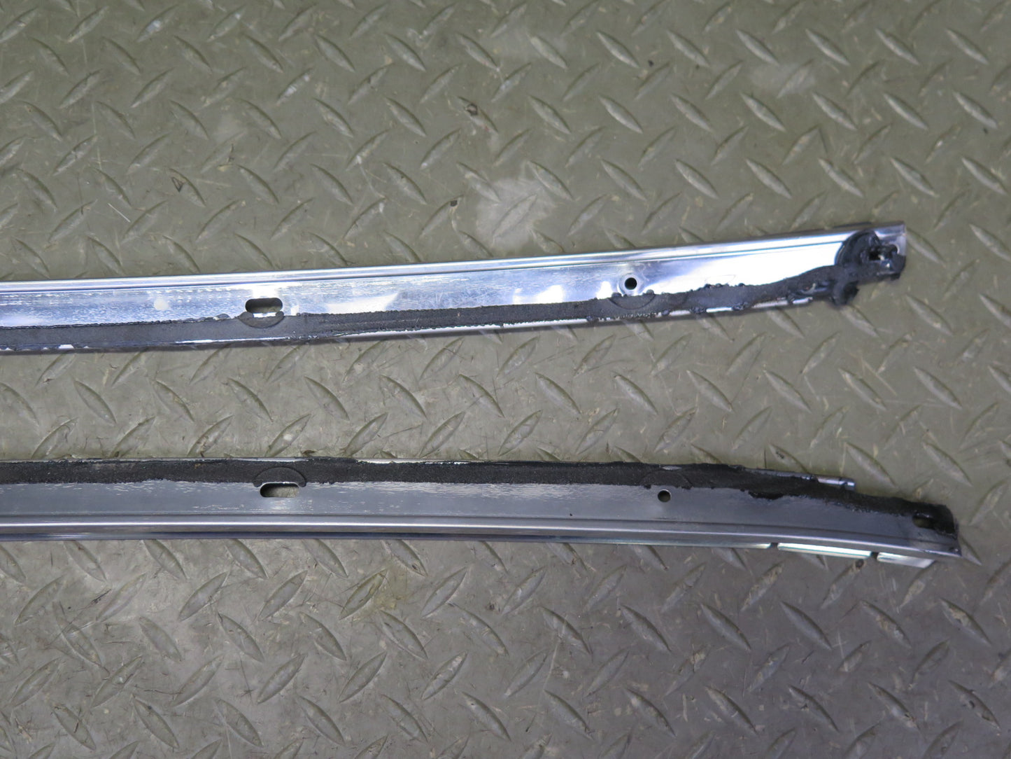 87-92 Toyota Supra MA70L Targa Roof Chrome Window Weatherstrip Guide Set OEM