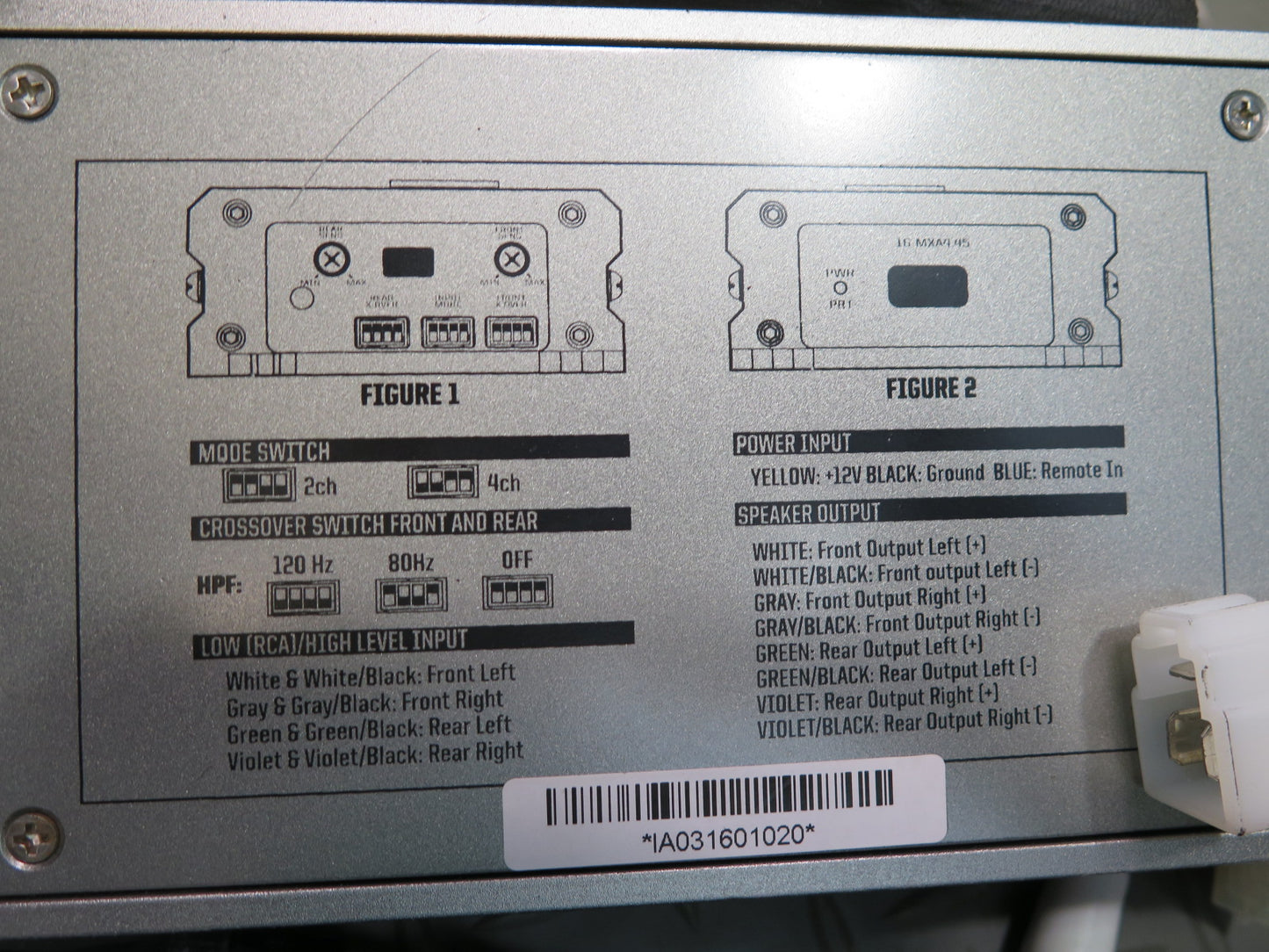 Memphis MXA 4.45 Xtreme 4 Channel Audio Amplifier AMP