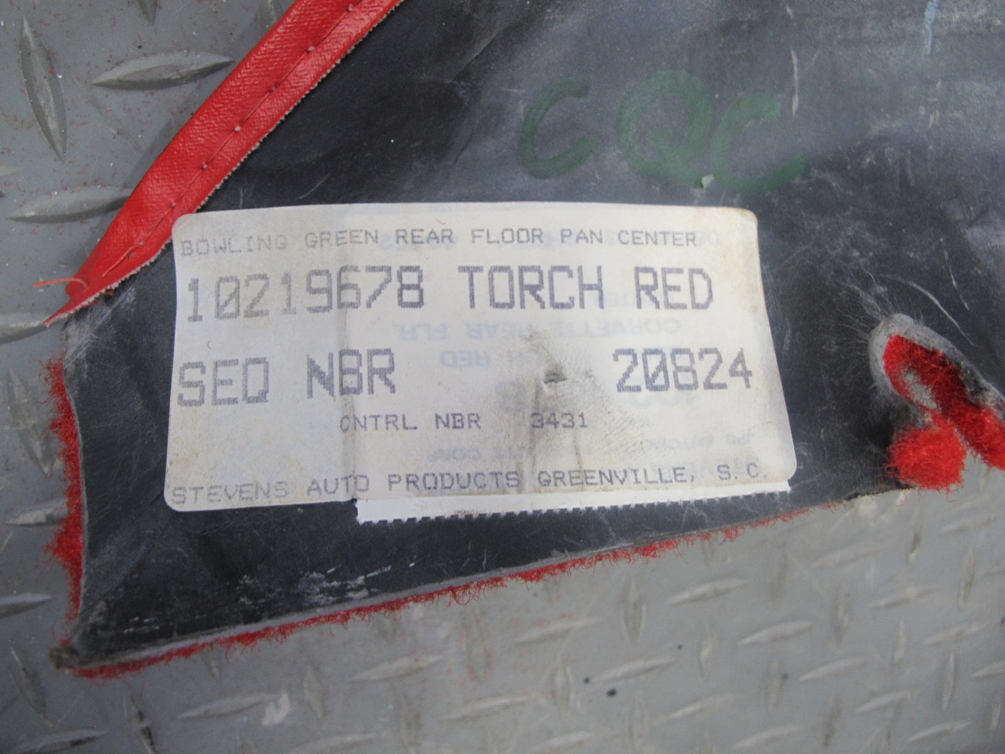 1993 Chevrolet Corvette C4 Rear Trunk Cargo Floor Carpet Liner Cover Set OEM