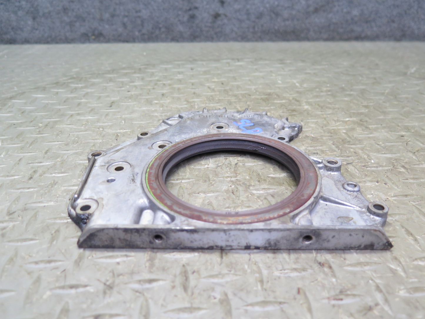 81-85 Mercedes R107 380SL M116 Engine Rear Crank Cover Plate 1170110008 OEM