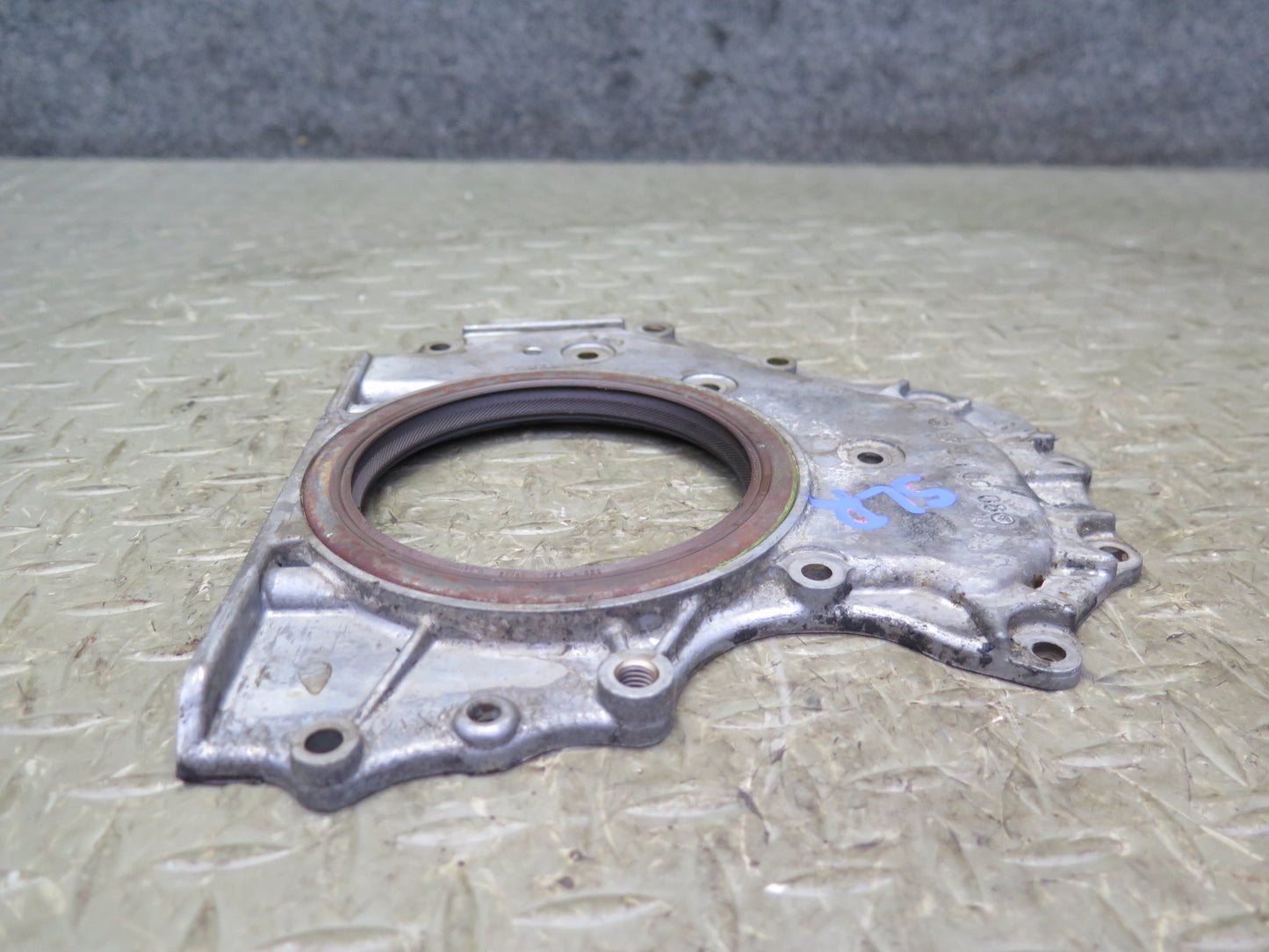 81-85 Mercedes R107 380SL M116 Engine Rear Crank Cover Plate 1170110008 OEM