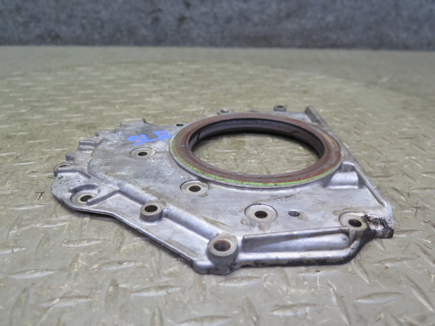 81-85 Mercedes R107 380SL M116 Engine Rear Crank Cover Plate 1170110008 OEM