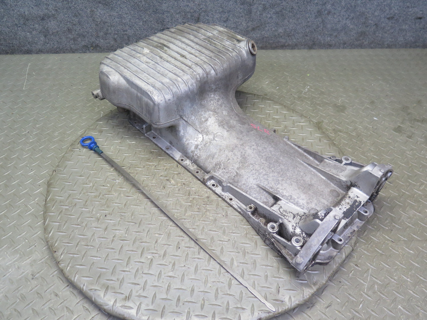 81-85 Mercedes R107 380SL M116 Engine Oil Pan w Dipstick Set OEM