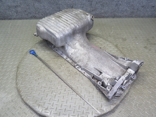 81-85 Mercedes R107 380SL M116 Engine Oil Pan w Dipstick Set OEM