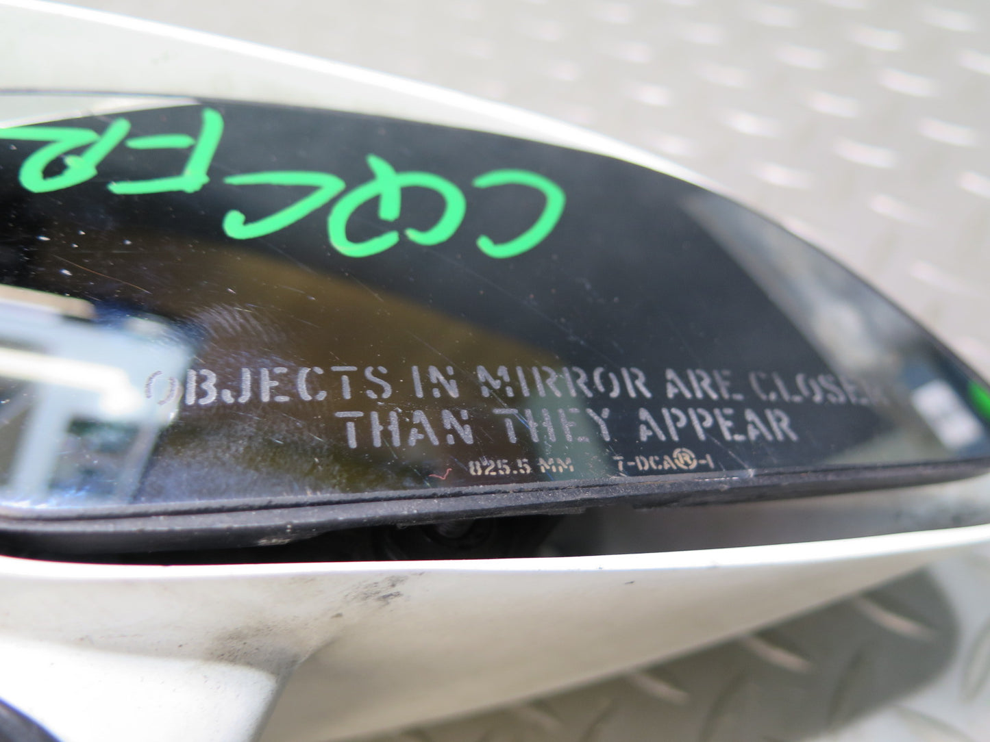88-96 Chevrolet Corvette C4 Right Door Heated Side View Power Mirror White OEM