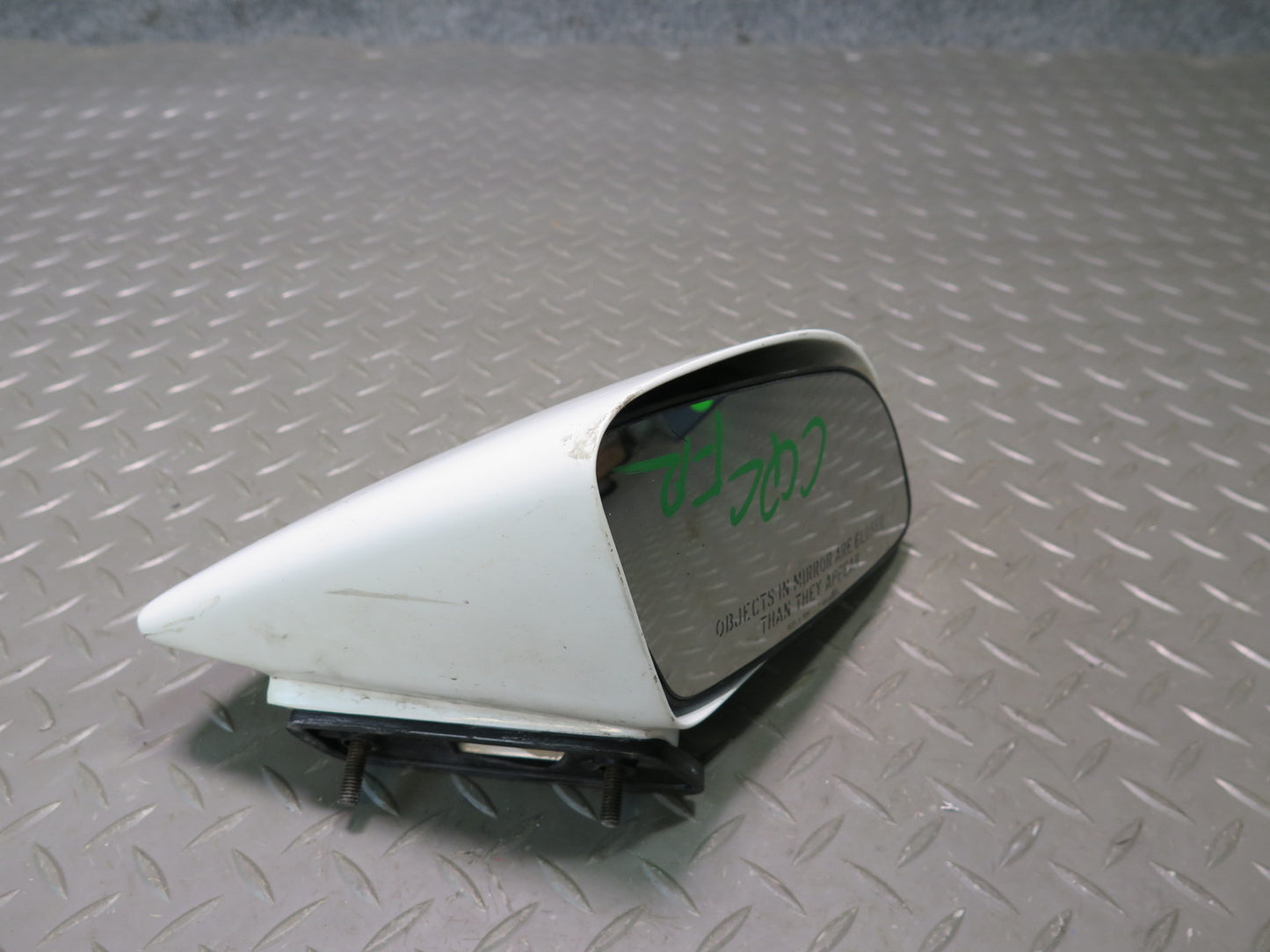 88-96 Chevrolet Corvette C4 Right Door Heated Side View Power Mirror White OEM