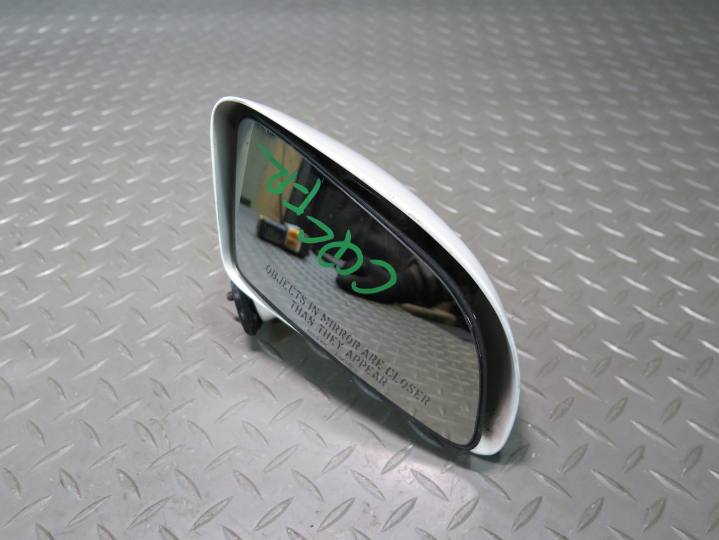88-96 Chevrolet Corvette C4 Right Door Heated Side View Power Mirror White OEM