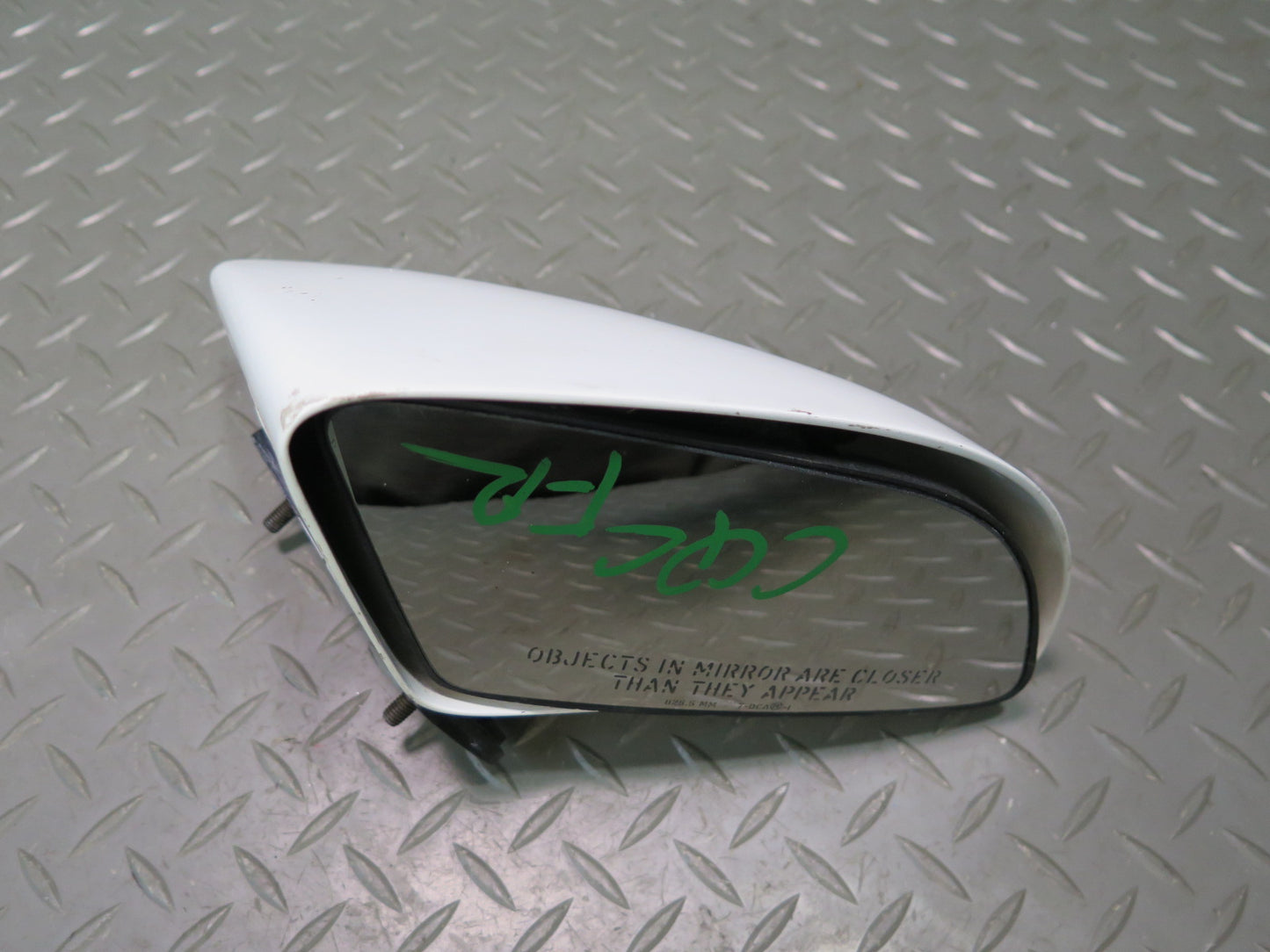 88-96 Chevrolet Corvette C4 Right Door Heated Side View Power Mirror White OEM
