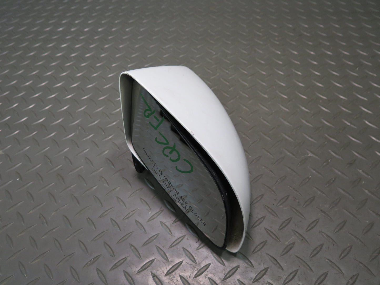 88-96 Chevrolet Corvette C4 Right Door Heated Side View Power Mirror White OEM