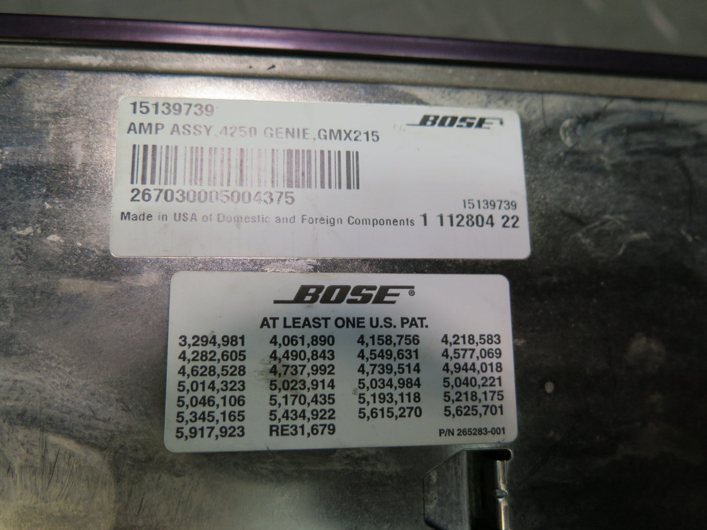 2004-2009 Cadillac XLR Bose Audio Radio Amplifier AMP 15139739