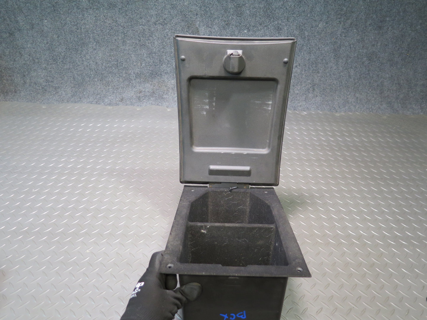 2004-2009 Cadillac XLR Rear Console Storage Compartment Box Black