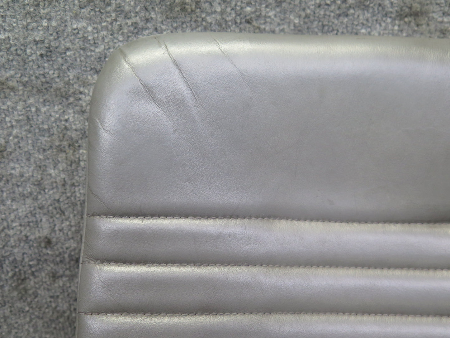 1999-2004 Porsche 911 996 Rear Left Seat Upper Backrest Leather Cushion Gray