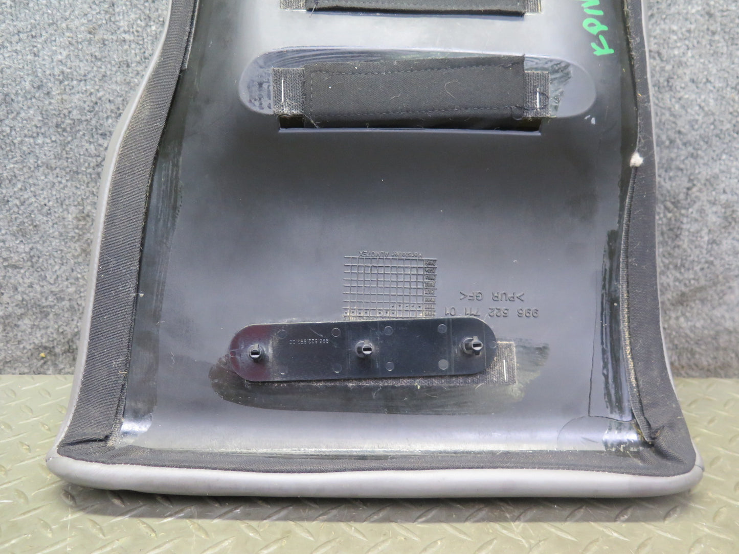 1999-2004 Porsche 911 996 Rear Left Seat Upper Backrest Leather Cushion Gray