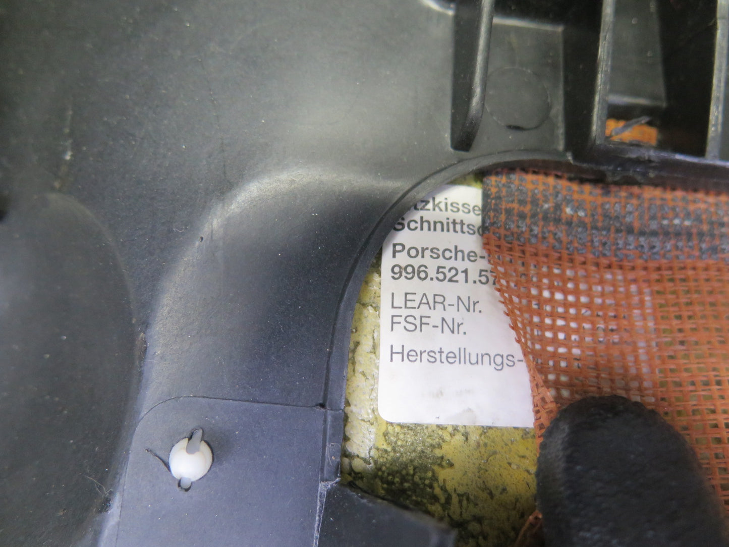 1999-2000 Porsche 911 996 Front Right Seat Lower Leather Cushion Gray