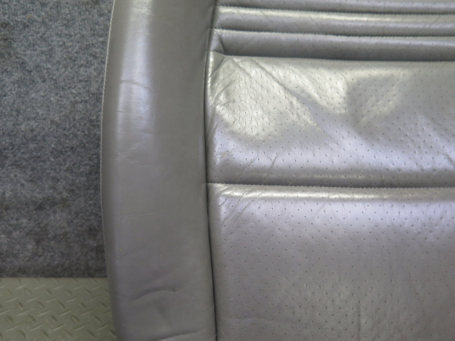 1999-2000 Porsche 911 996 Front Left Seat Lower Leather Cushion Gray