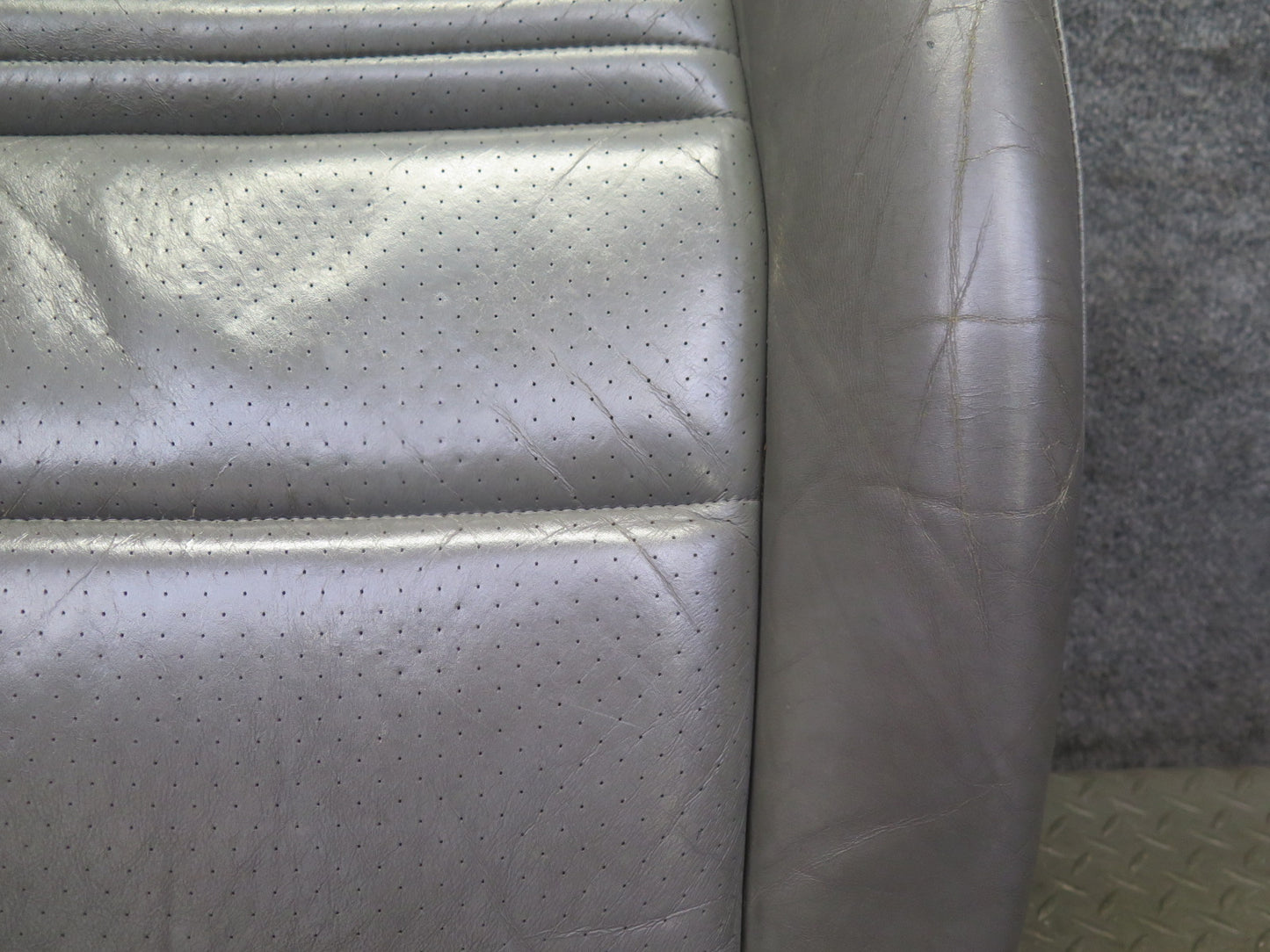 1999-2000 Porsche 911 996 Front Left Seat Lower Leather Cushion Gray