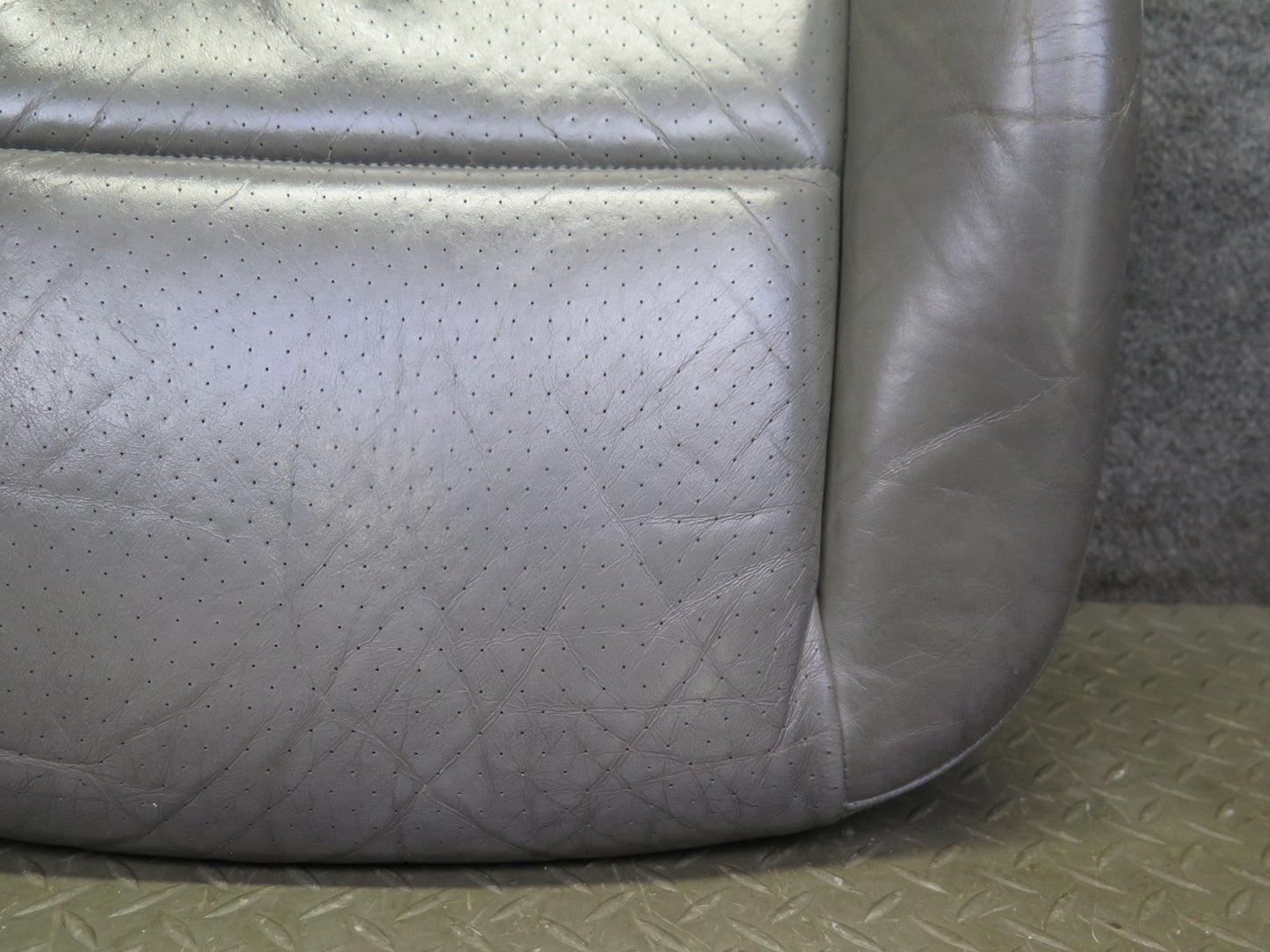 1999-2000 Porsche 911 996 Front Left Seat Lower Leather Cushion Gray