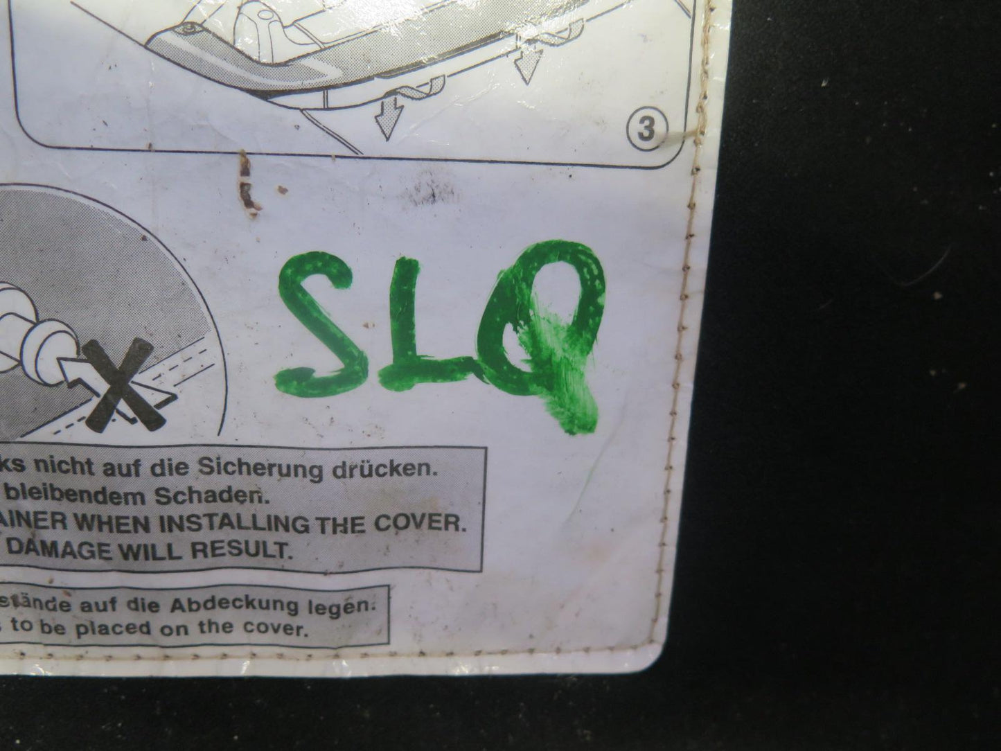 94-02 Mercedes R129 Sl-class Convertible TOP Roof Rear Cover Beige OEM