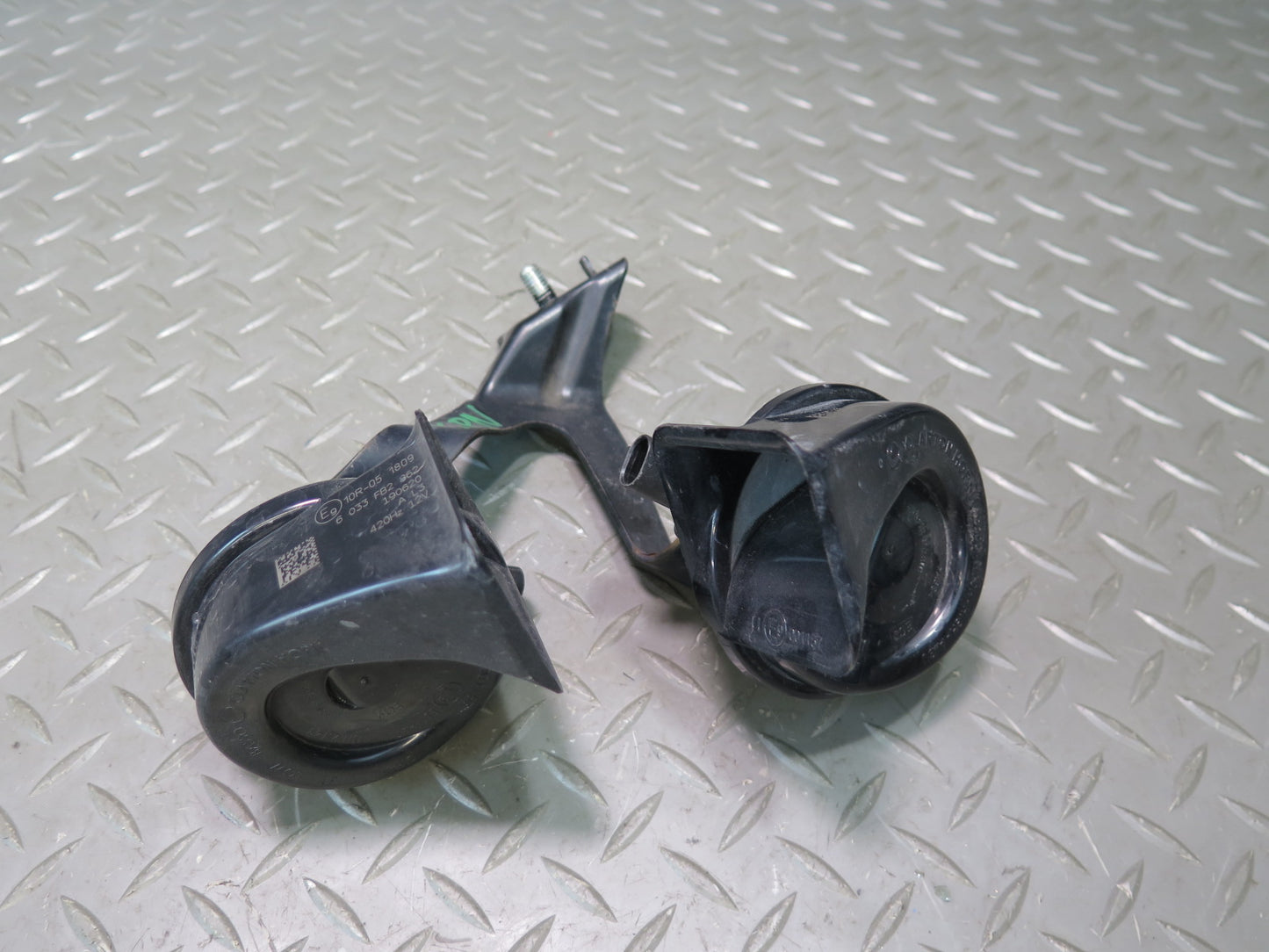 1999-2005 Porsche 911 996 High & Low Tone Note Pitch Horn Signal Bracket Set