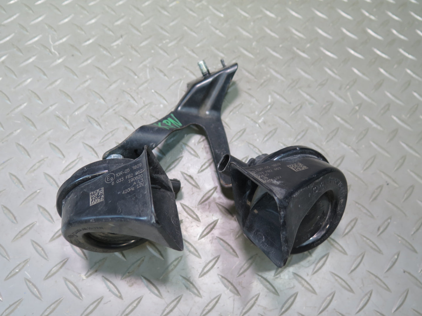 1999-2005 Porsche 911 996 High & Low Tone Note Pitch Horn Signal Bracket Set