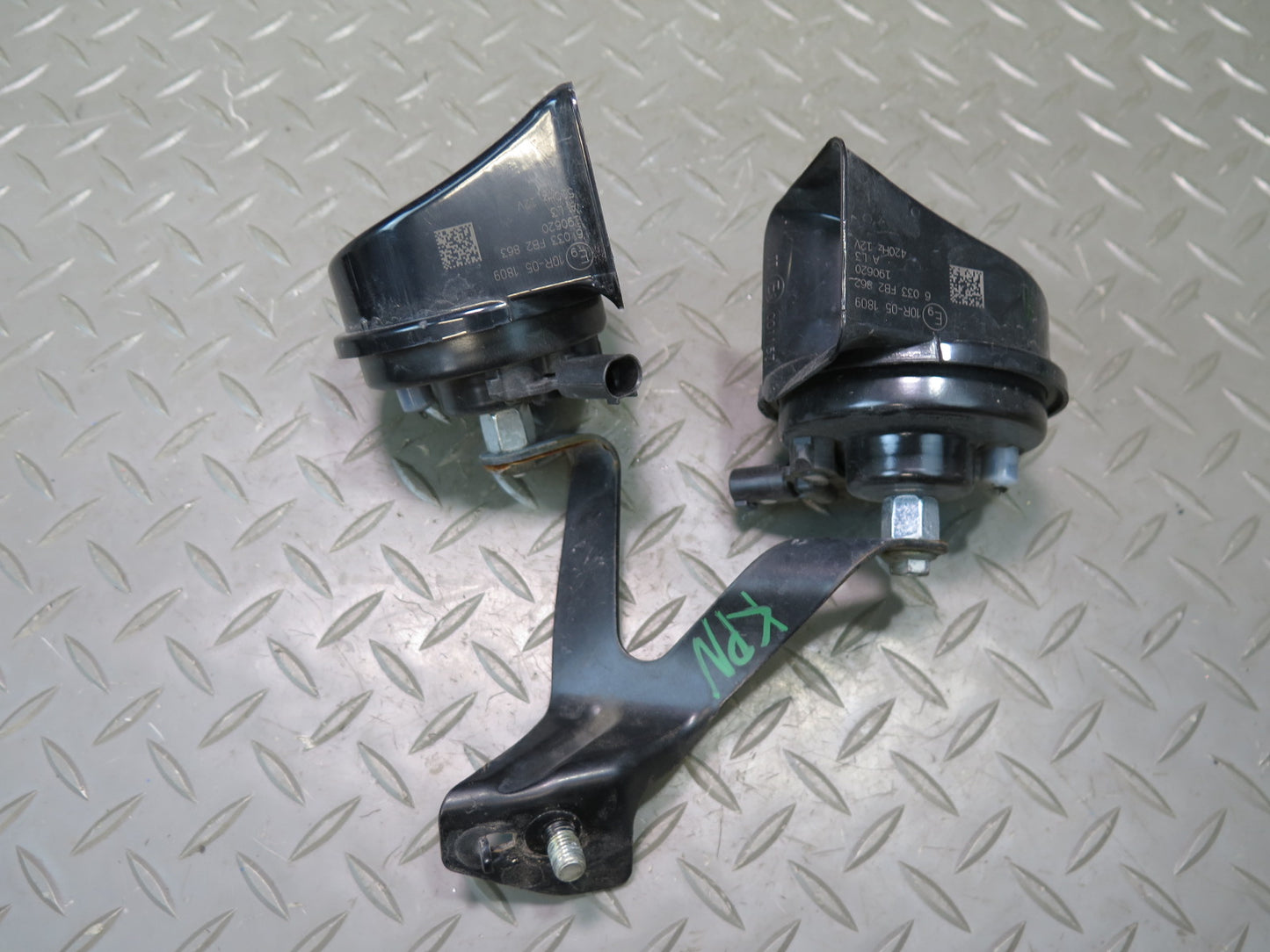 1999-2005 Porsche 911 996 High & Low Tone Note Pitch Horn Signal Bracket Set