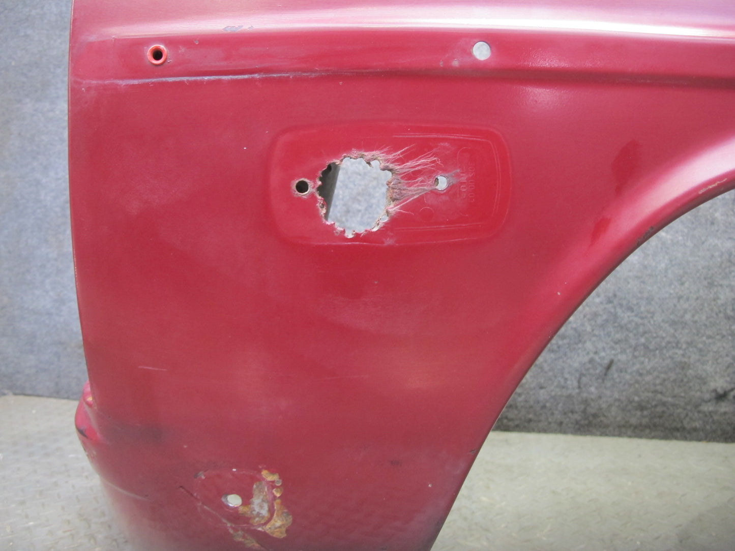75-76 Mercedes W115 300SD Front Left Fender Shell Panel Cover RED OEM