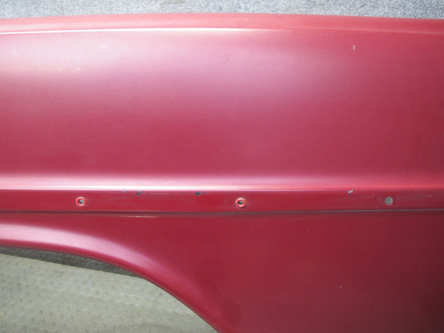 75-76 Mercedes W115 300SD Front Left Fender Shell Panel Cover RED OEM