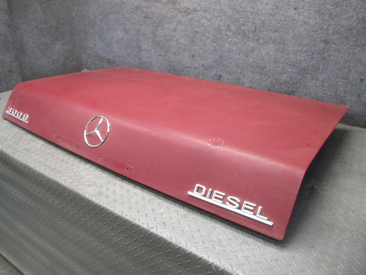 75-76 Mercedes W115 300D Sedan Rear Trunk Deck Lid Shell Cover Panel RED OEM