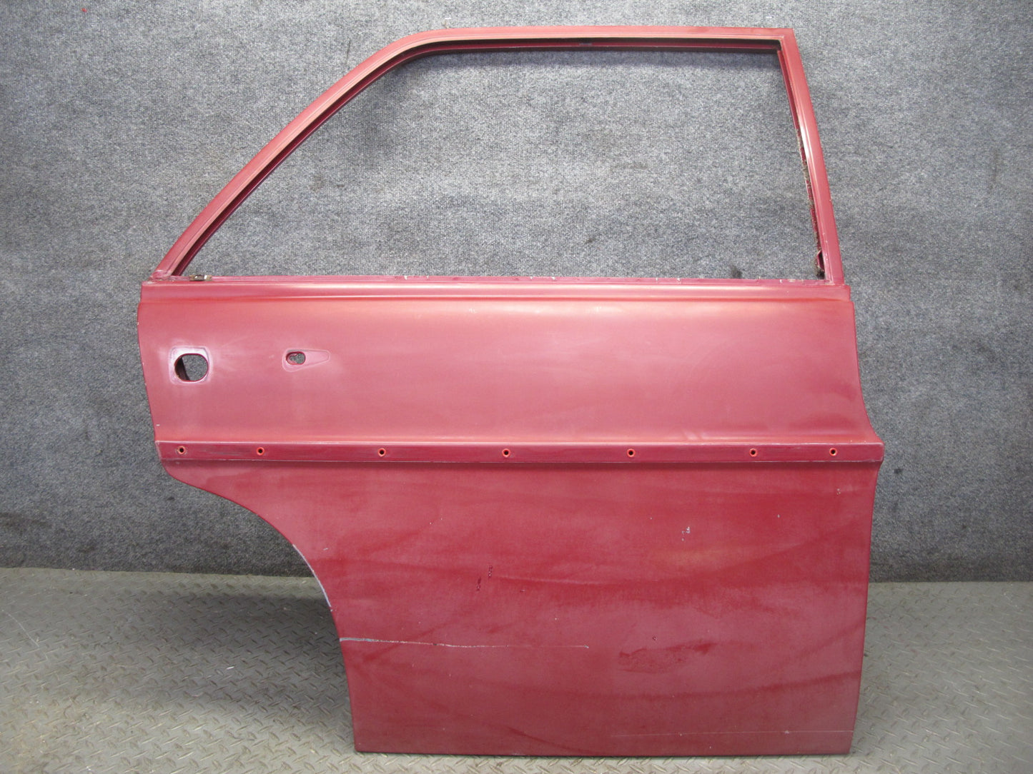 75-76 Mercedes W115 300D Sedan Rear Right Door Shell Panel RED OEM