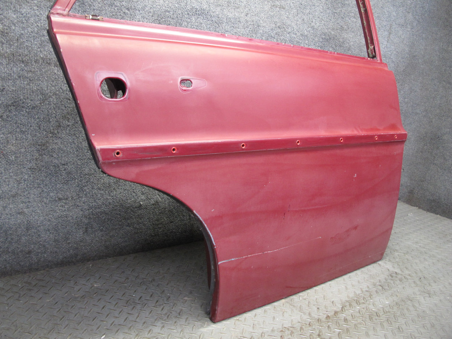 75-76 Mercedes W115 300D Sedan Rear Right Door Shell Panel RED OEM