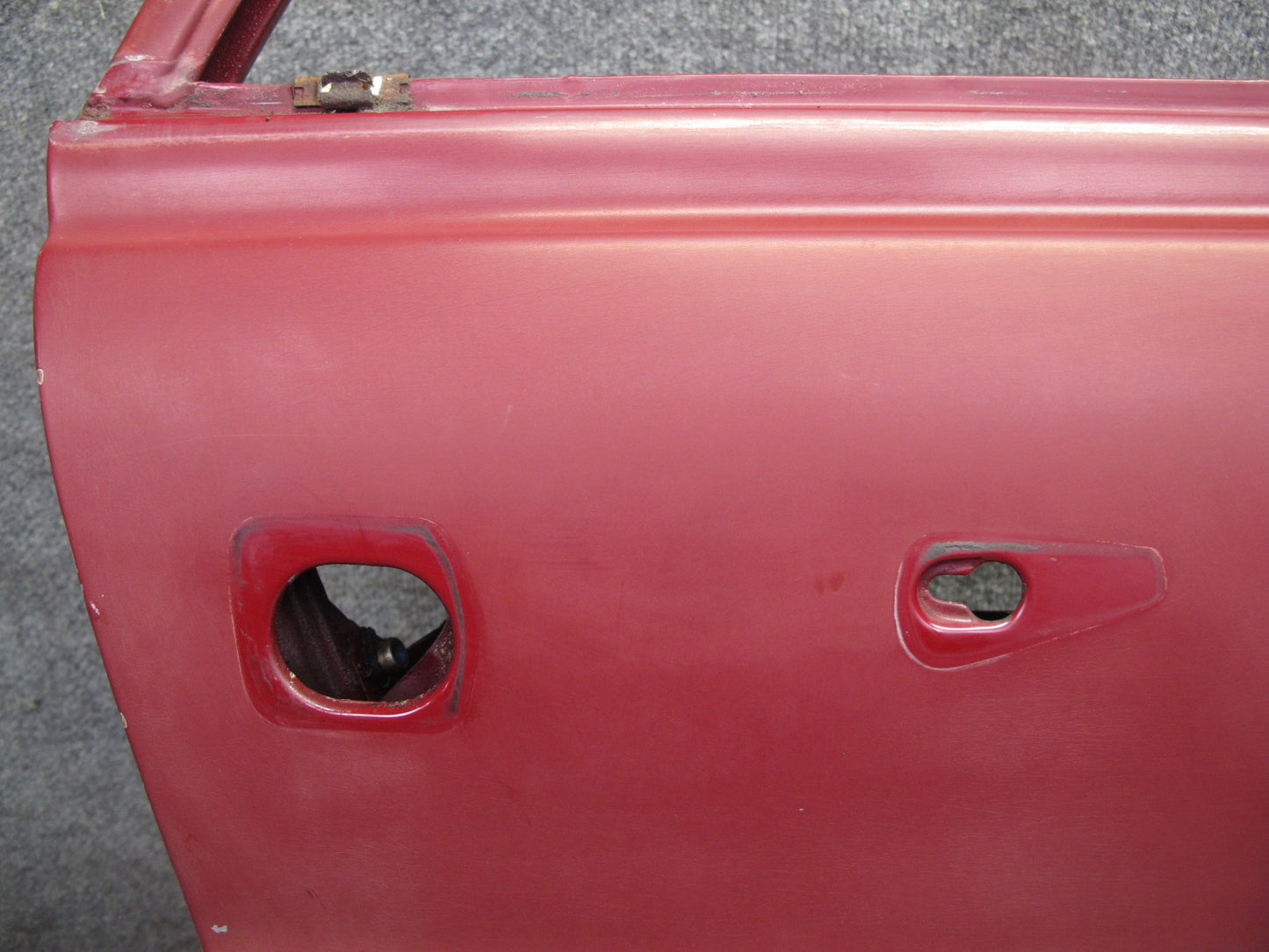 75-76 Mercedes W115 300D Sedan Rear Right Door Shell Panel RED OEM