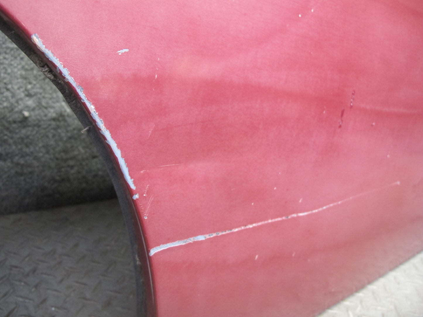 75-76 Mercedes W115 300D Sedan Rear Right Door Shell Panel RED OEM