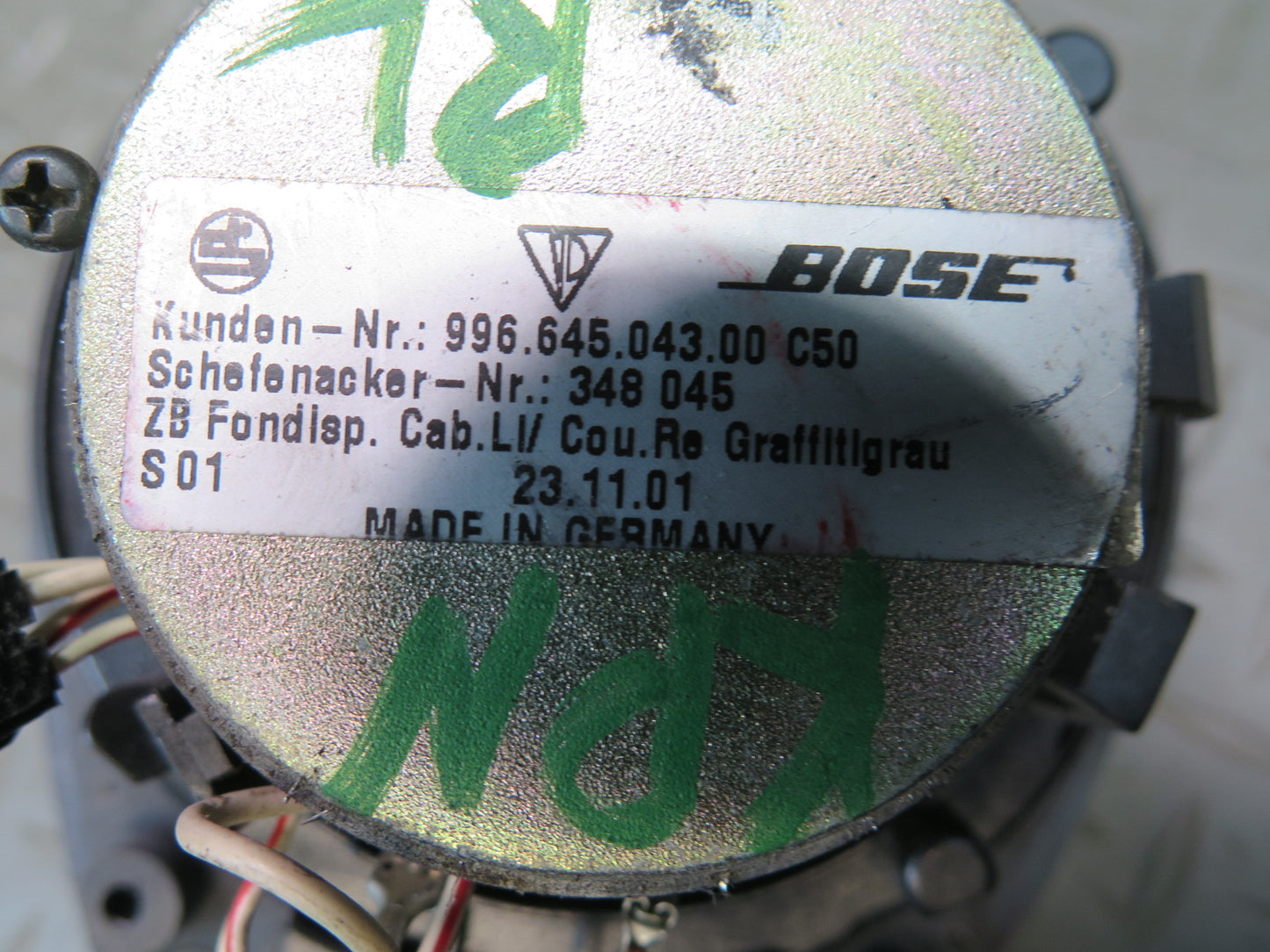 1999-2004 Porsche 911 996 Rear Left & Right Bose Speaker Set of 2