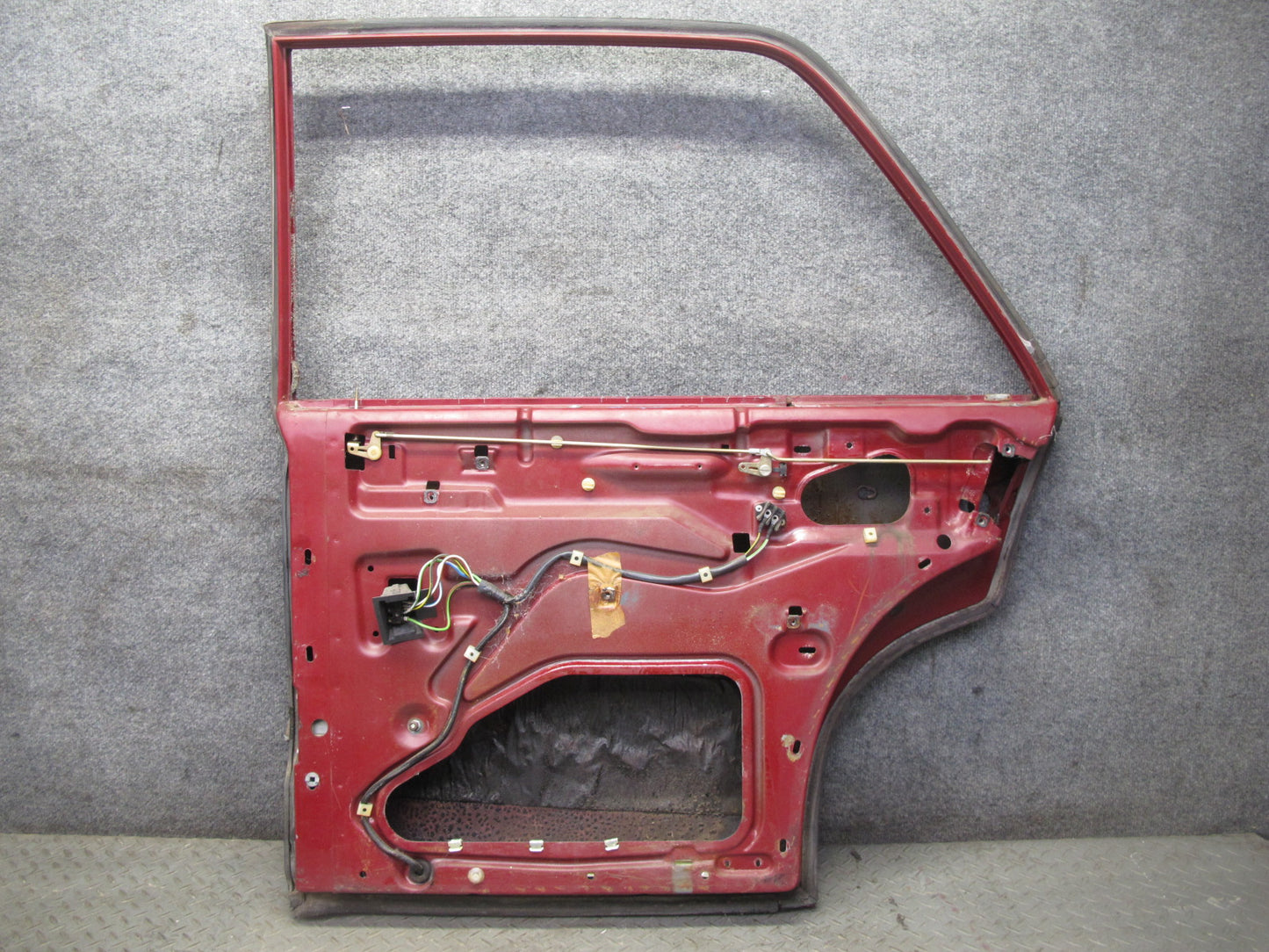 75-76 Mercedes W115 300D Sedan Rear Right Door Shell Panel RED OEM
