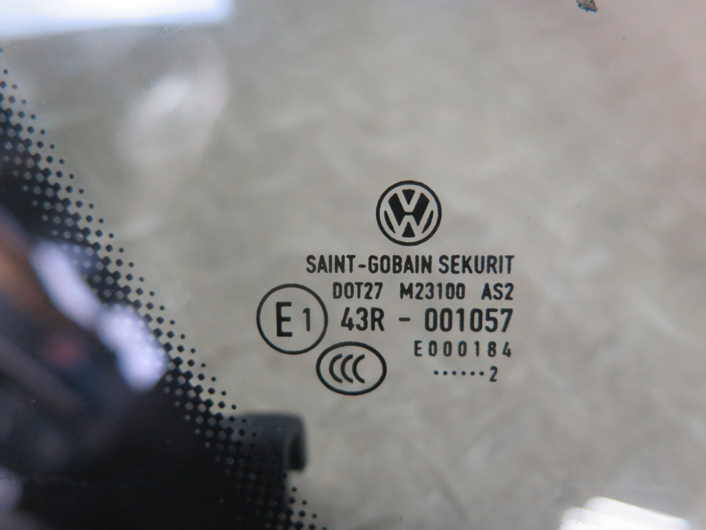 10-14 VW Golf GTI R MK6 4DOOR Rear Right Door Fixed Glass OEM