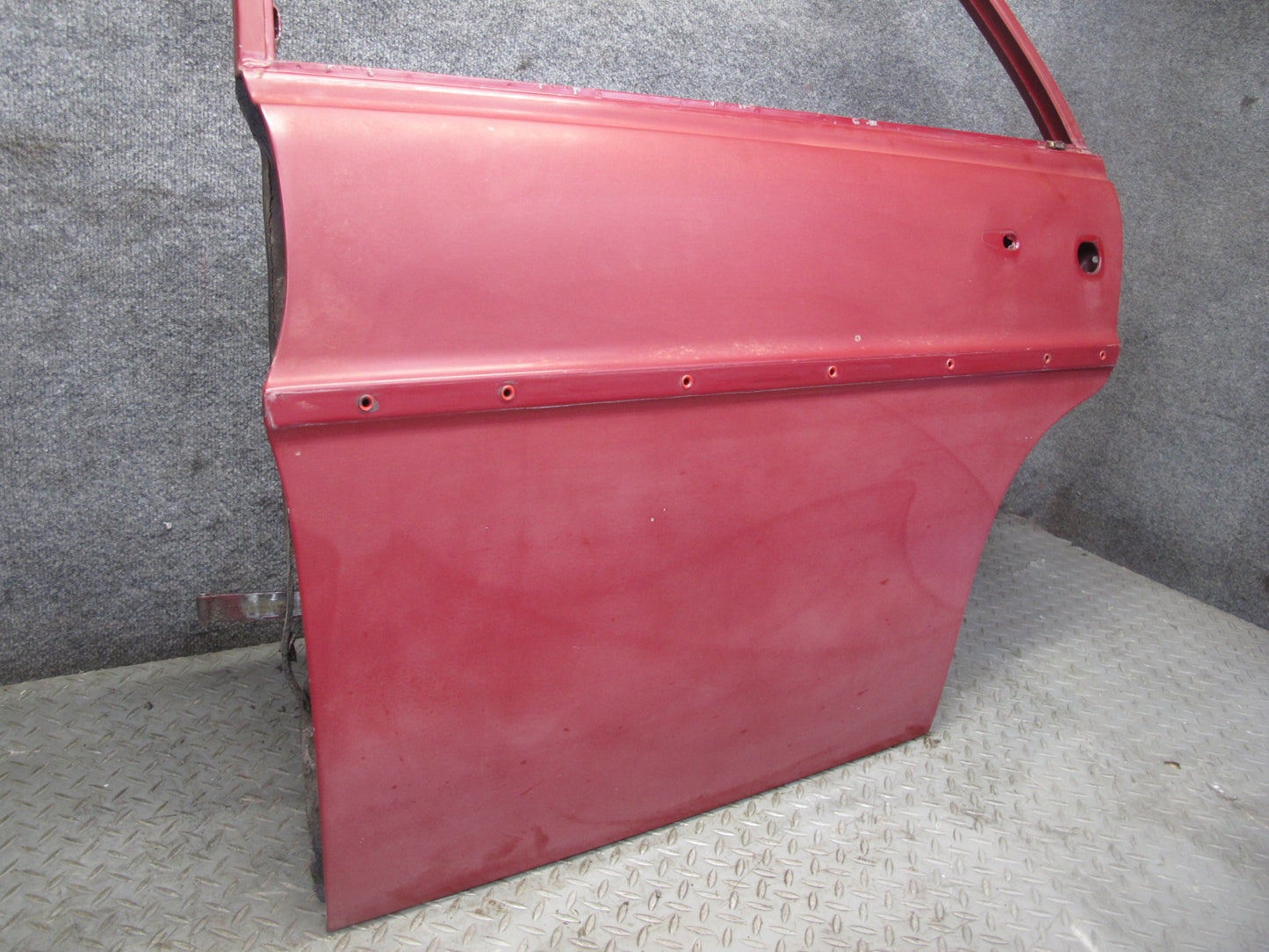 75-76 Mercedes W115 300D Sedan Rear Left Driver Side Door Shell Panel RED OEM
