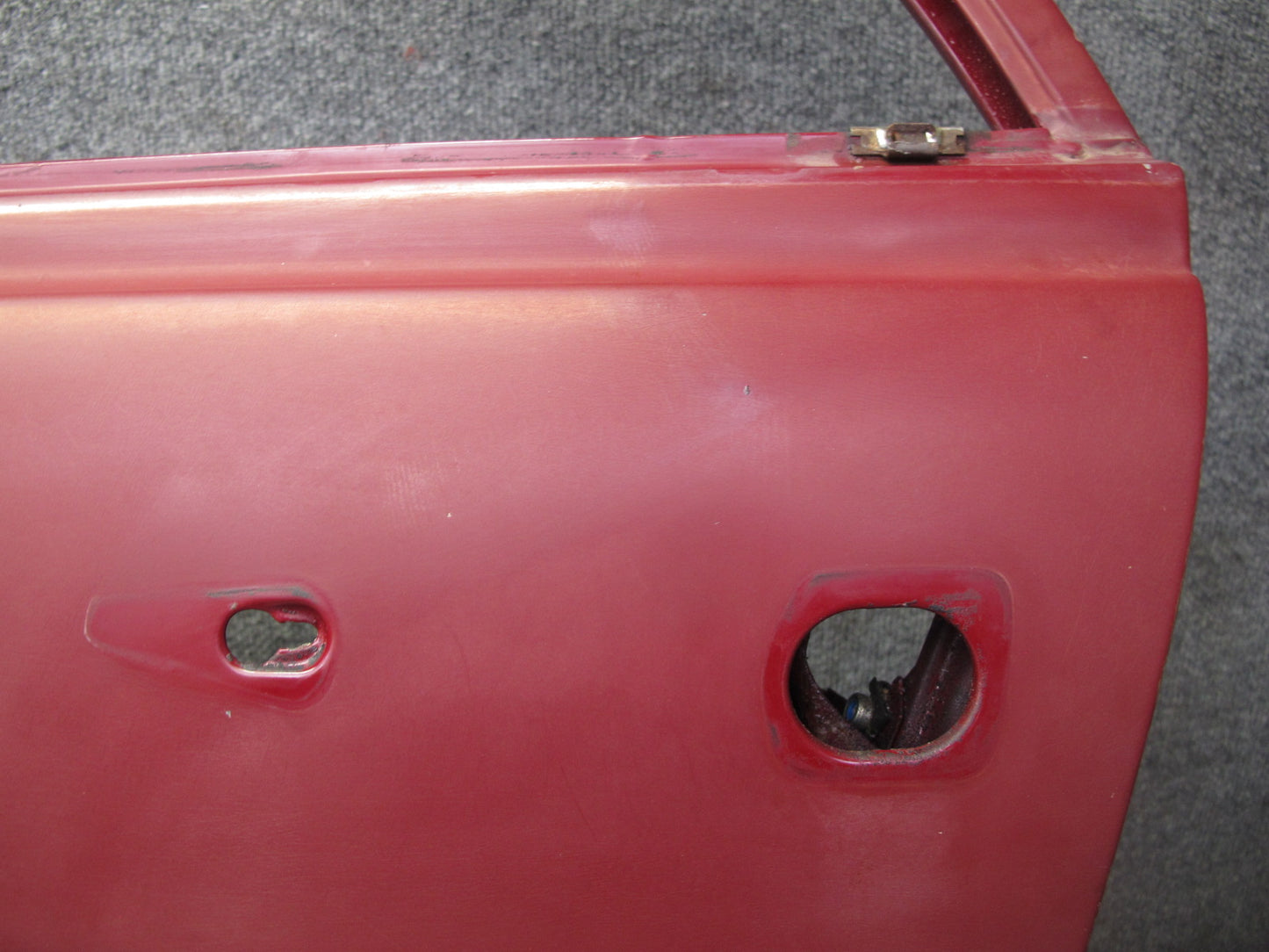 75-76 Mercedes W115 300D Sedan Rear Left Driver Side Door Shell Panel RED OEM