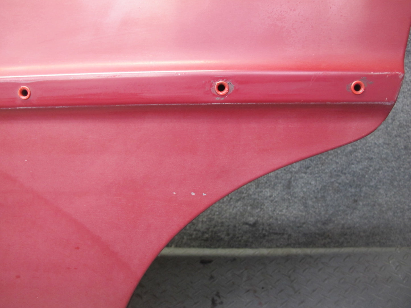 75-76 Mercedes W115 300D Sedan Rear Left Driver Side Door Shell Panel RED OEM