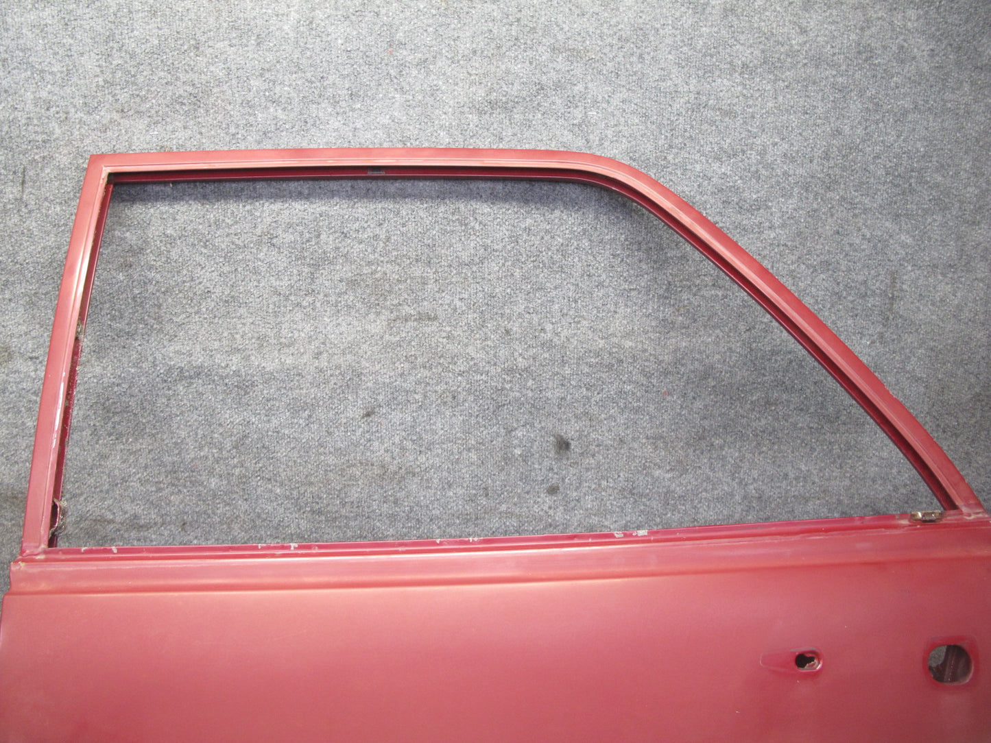 75-76 Mercedes W115 300D Sedan Rear Left Driver Side Door Shell Panel RED OEM